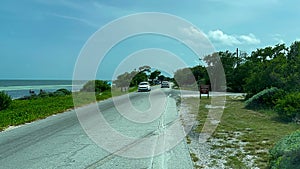 Driving through Bahia Honda State Park in the Florida Keys