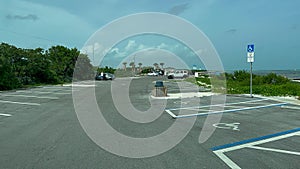 Driving through Bahia Honda State Park in the Florida Keys