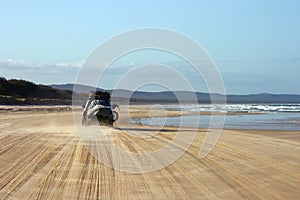 Driving on the beach