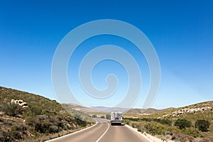 Driving on the Cabo de Gata-Nijar Natural Park, Andalusia, Spain photo