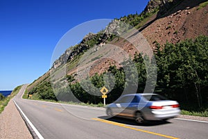 Driving on the Cabot Trail