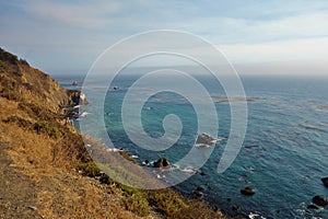 Driving in California on the Pacific Coast Highway Route 1