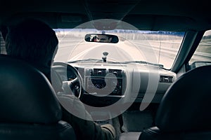 Driving a car - third person view