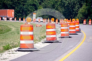 Driving in a construction zone photo