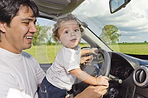 Driving dad's car