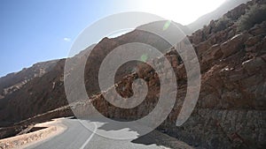 Driving on Dades Gorge Valley, Morocco