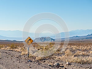 Driving in Death Valley, California