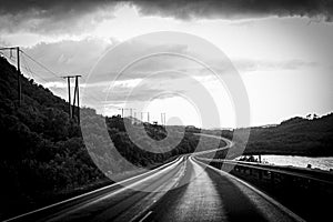 Driving on the E10 road