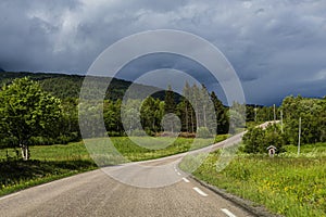 Driving on the E10 road