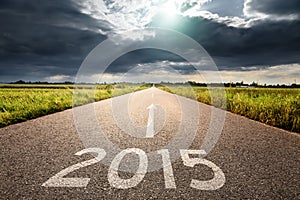 Driving on an empty road to new 2015