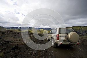 Driving in Landmannarlaugar photo