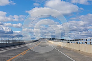 Driving on the Marc Basnight Bridge Outer Banks North Carolina