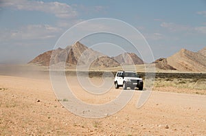 Driving in Namibia