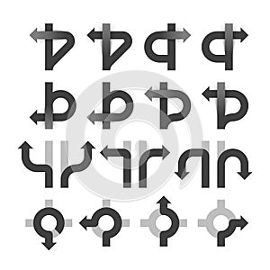 Driving navigation arrows, icons