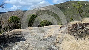 Driving off-road on the windward side of an island in the grenadines