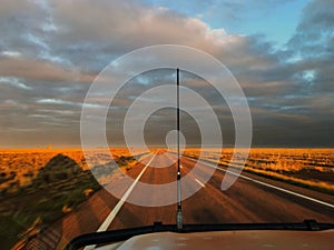 Driving in outback Australia