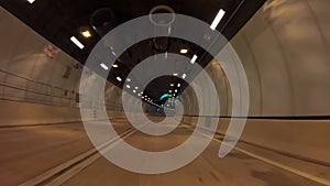 Driving through Port Miami Tunnel