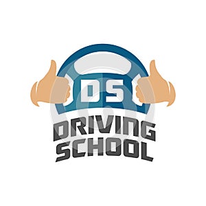 Driving school logo template