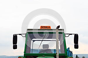 Driving school (scoala) sign, romanian driving school car sign.