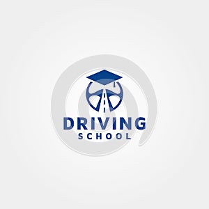 Driving School vector logo design