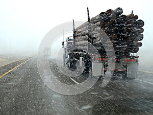 Driving in Snow Storm