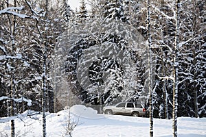 Driving in snowy hazardous terrain