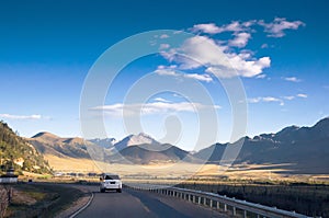 Driving in the Tibetan Plateau