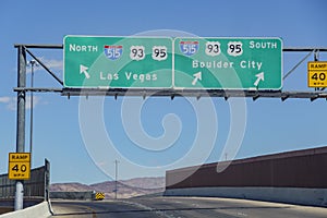 Driving towrads Las Vegas