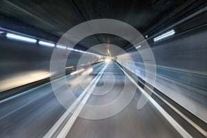 Driving in a tunnel