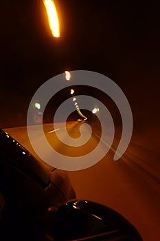 Driving in a tunnel