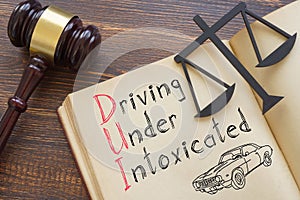 Driving Under Intoxicated DUI Law is shown on the photo using the text photo