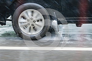 Driving under wet road conditions,Road accident that occurred One reason is that it occurs during the rain.