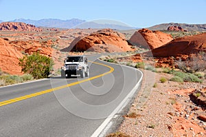Driving Through Valley of Fire State Park