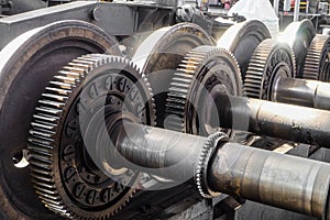 Driving wheelset with gears in a repair depot