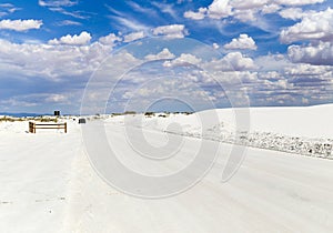 Driving through White Sands