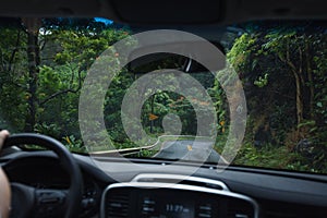 Driving the Windy Road to Hana in Maui, HI