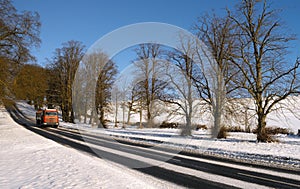 Driving in Winter - Yorkshire - England