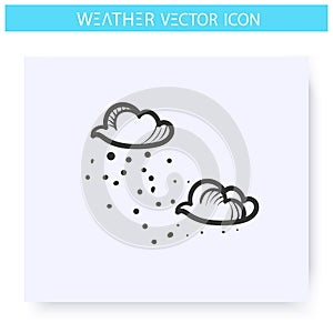 Drizzle icon. Shallow rain