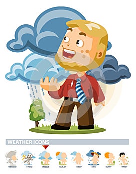 Drizzle. Weather Icon