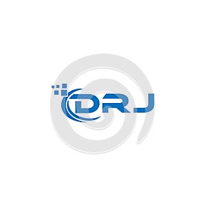 DRJ letter logo design on white  background. DRJ creative initials letter logo concept. DRJ letter design