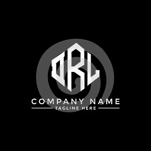 DRL letter logo design with polygon shape. DRL polygon and cube shape logo design. DRL hexagon vector logo template white and