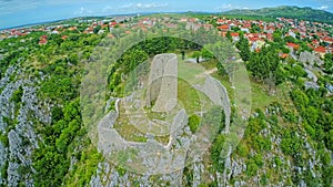 Drnis - Gradina fortress aerial circular shot