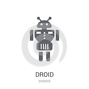 Droid icon. Trendy Droid logo concept on white background from S