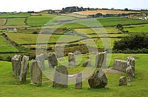 Drombeg Stone Circle in West Cork, Ireland. photo