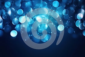 Dromerig blauw bokeh. Generative ai