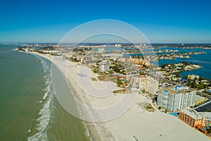 Drone aerial image St Pete Beach Florida USA