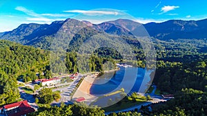 Drone View of Lake Lure, North Carolina, USA