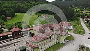 Drone Aerial View, Sargan Eight Railway, Mokra Gora Serbia, Vitasi Train Station