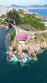 Drone Approach to Open-Air Symphony Auditorium in Acapulco