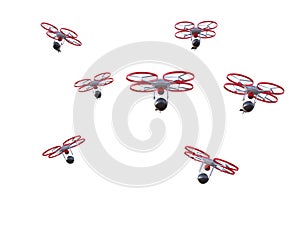 Drone attack bomb 3d